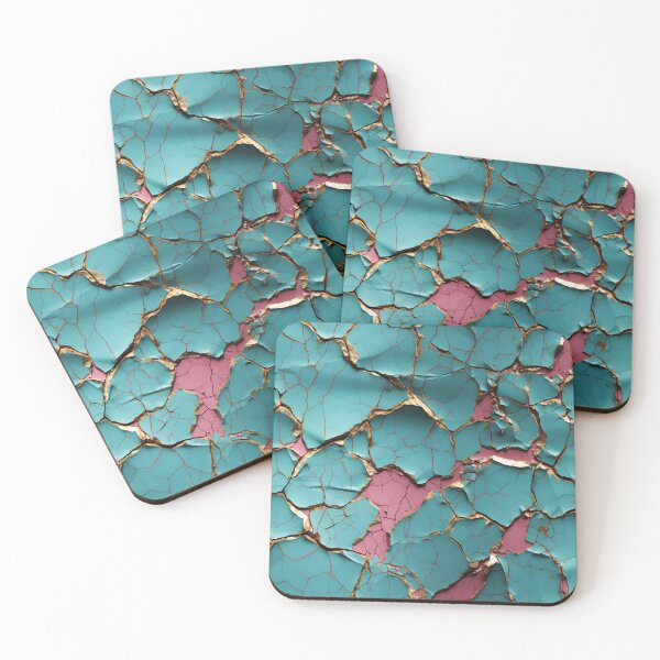 Item preview,  Cracked Teal, Gold, and Pink Texture designed and sold by StyleTee11.