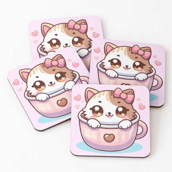 Item preview, kawaii coffee kitty designed and sold by bubacf.