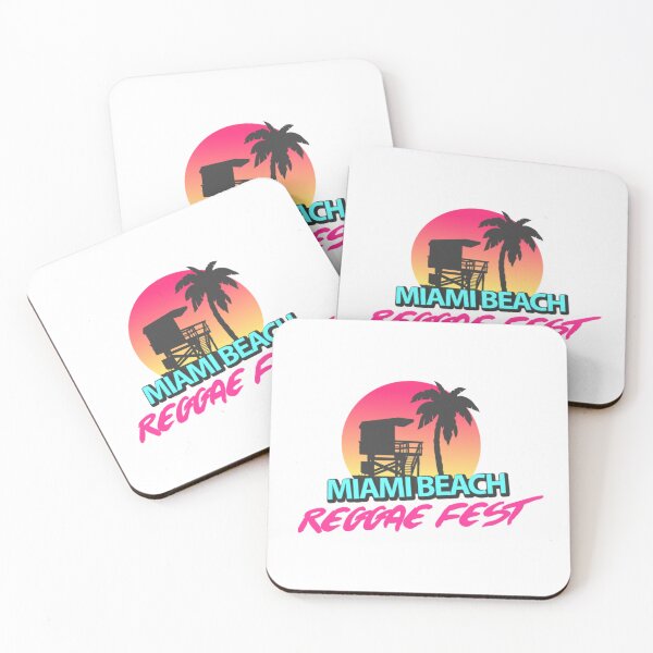 Item preview, ? Miami Beach Reggae Festival Vibes - Retro Tropical Design designed and sold by Colorful-Garden.