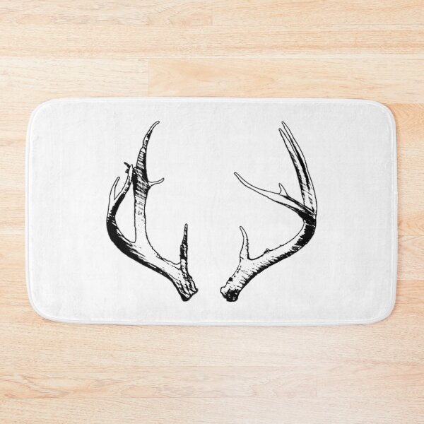 Item preview, Black and white sketch of deer antlers designed and sold by Szkicerka.