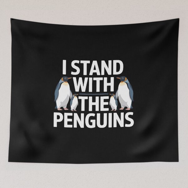Item preview, I Stand With The Penguins T-Shirt - Perfect gift for eco-activists, penguin lovers, and anyone who wants to wear their protest with humor and style. designed and sold by ZyziowskyArt.
