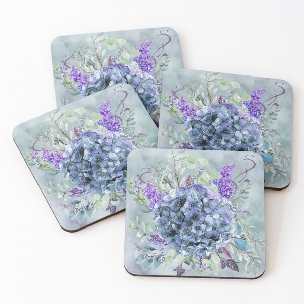 Item preview, Hydrangea Arrangement in Watercolor designed and sold by J Marielle Designs.