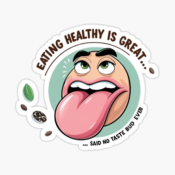 Vista previa del artículo con la obra «Silly taste bud cartoon character», diseñado y vendido por doseupvibes.