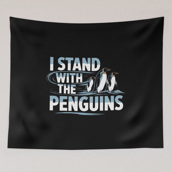 Item preview, I Stand With The Penguins T-Shirt - Perfect gift for eco-activists, penguin lovers, and anyone who wants to wear their protest with humor and style. designed and sold by ZyziowskyArt.