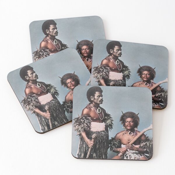 Item preview, Two Fijian Warriors designed and sold by 19th Century in Color.