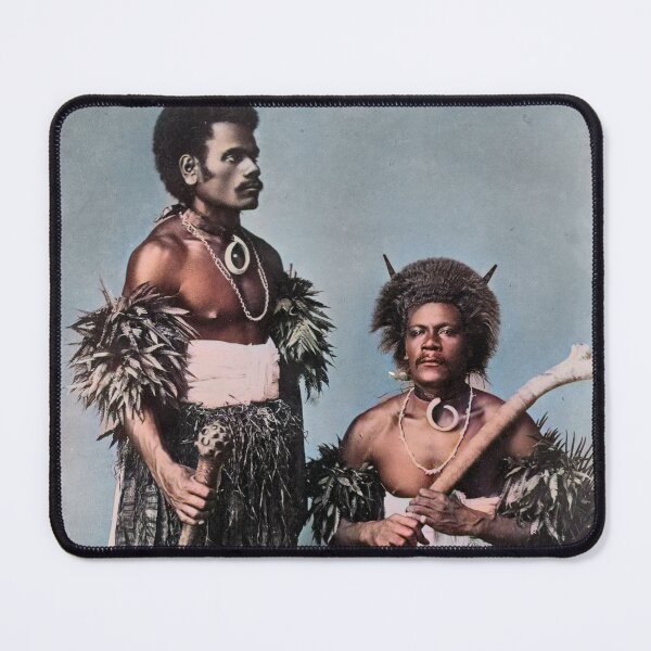 Item preview, Two Fijian Warriors designed and sold by 19th Century in Color.
