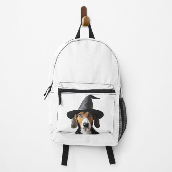 Item preview, American Foxhound Dog Wearing Halloween Witch Hat designed and sold by LazyOwlStore.