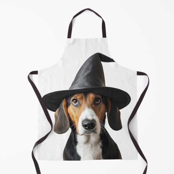 Item preview, American Foxhound Dog Wearing Halloween Witch Hat designed and sold by LazyOwlStore.
