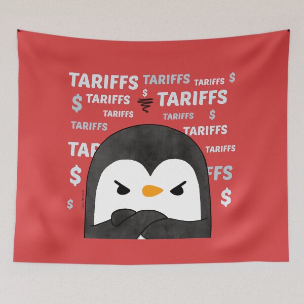 Item preview, Very Angry Penguin about Tariffs designed and sold by thepenguinsfamily.