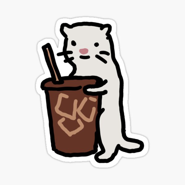 Item preview, Ferret with Americano designed and sold by mbrannondesigns.
