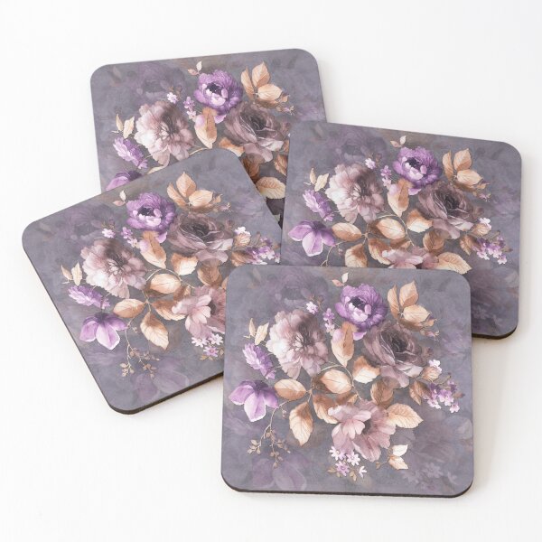 Item preview, Vintage Mauve Wall Flowers designed and sold by J Marielle Designs.