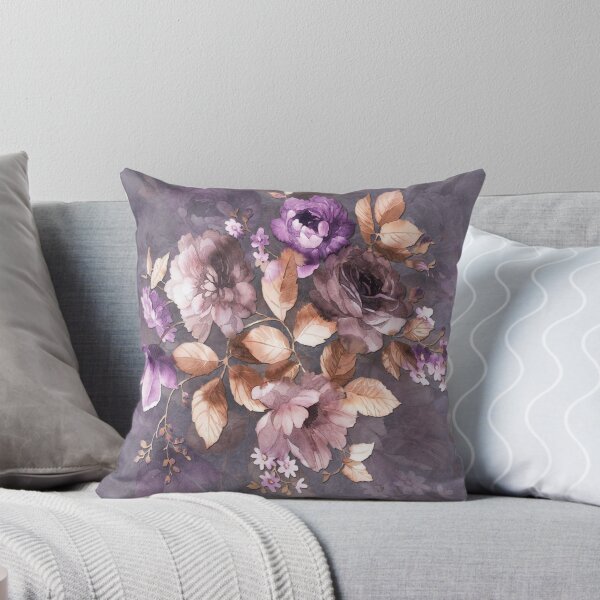 Aperçu de l'œuvre Fleurs Murales Mauves Vintage créée et vendue par J Marielle Designs.