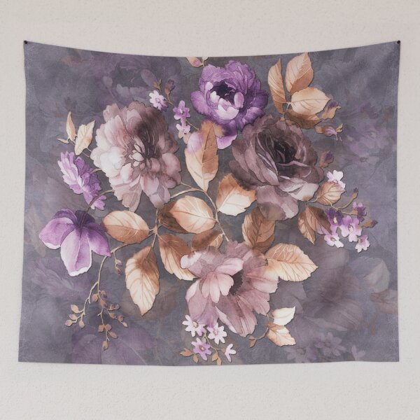 Item preview, Vintage Mauve Wall Flowers designed and sold by J Marielle Designs.