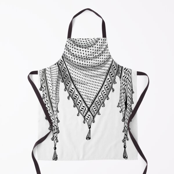 Item preview, keffiyeh palestinian Scarf Black and WHite designed and sold by BluedarkArt.