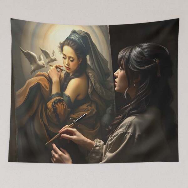 Item preview, Self-portrait completed à la Rembrandt designed and sold by laurencecrea.