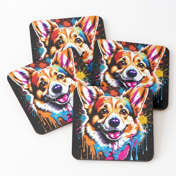 Item preview, Corgi Paint Splatter designed and sold by AI-Syn-Pro.