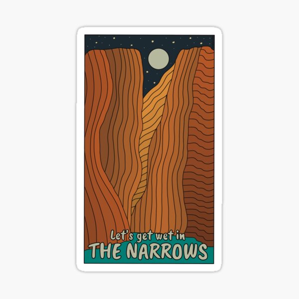 Vista previa del artículo con la obra «Vamos a mojarnos en The Narrows», diseñado y vendido por SquigglyDooArts.
