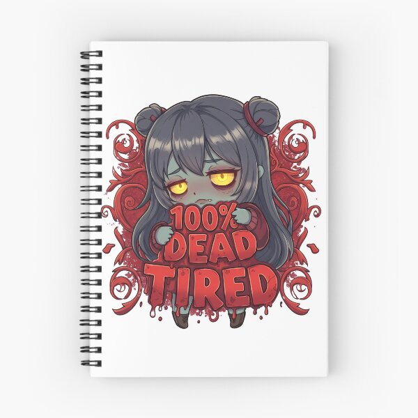 Item preview, 100% Dead Tired T-Shirt - Kawaii Zombie Girl Shirt - Cute Horror Sleep Deprived Tee - Pastel Goth Apparel - Funny Anime Zombie Gift designed and sold by Typography Prints.