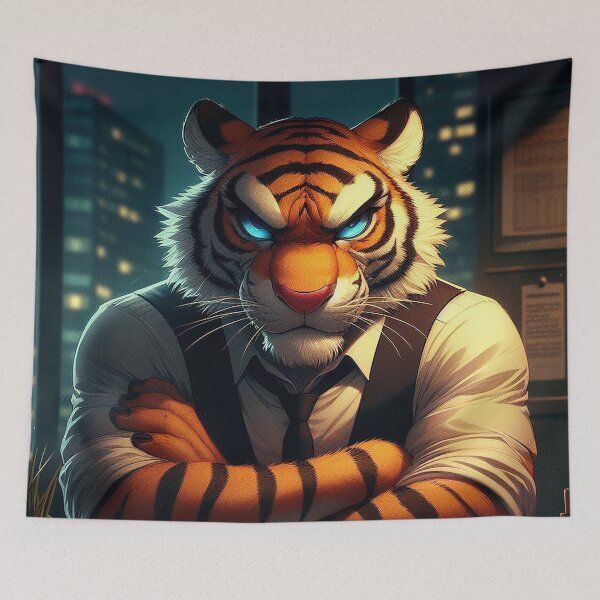 Item preview, Angry Boss Tiger designed and sold by nikkolaus.