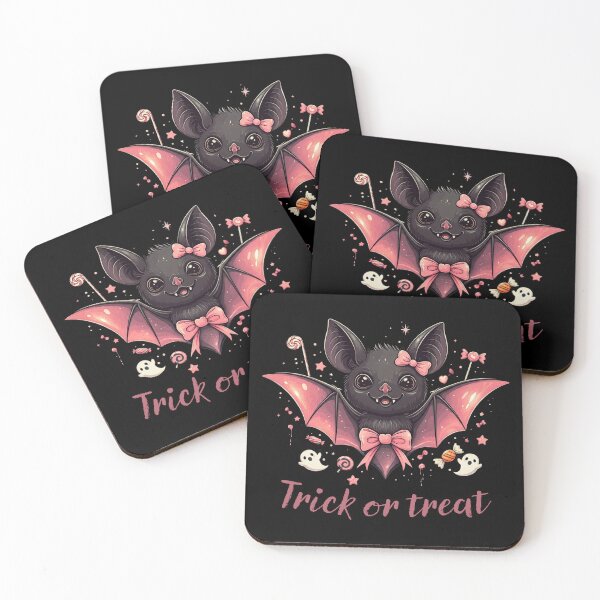 Item preview, Bat Pink Vampire Coquette Ghosts Bows Trick or Treat designed and sold by GregArtShop.