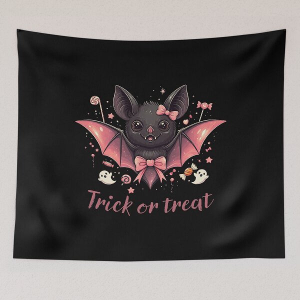 Item preview, Bat Pink Vampire Coquette Ghosts Bows Trick or Treat designed and sold by GregArtShop.