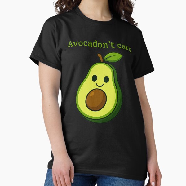 Vista previa del artículo con la obra «Funny Avocado Shirt – Bold & Playful Design Avocadon't care», diseñado y vendido por Drill3abyDrill.