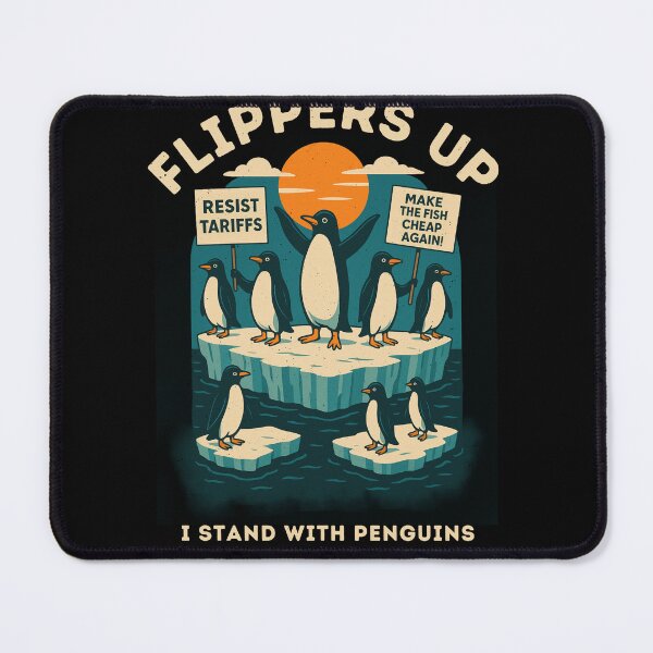 Item preview, Funny Resist Penguins Protest Against Tariffs designed and sold by Run to Creations.