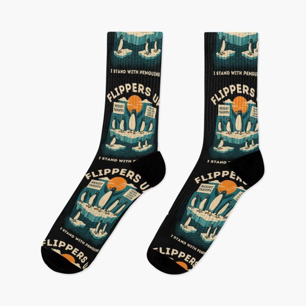 Item preview, Funny Resist Penguins Protest Against Tariffs designed and sold by Run to Creations.