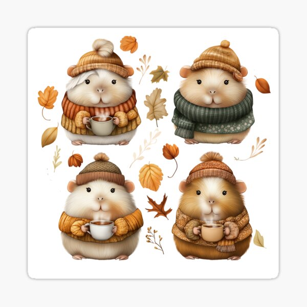 Item preview, Cozy Autumn Capybaras with Coffee designed and sold by amagicalmess.