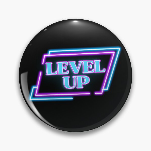 Item preview, Growth Mindset Wall Art | Level Up | Neon Gaming Office Gift designed and sold by TextMuse.