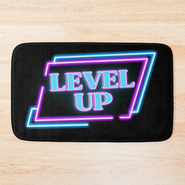 Item preview, Growth Mindset Wall Art | Level Up | Neon Gaming Office Gift designed and sold by TextMuse.
