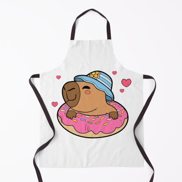 Item preview, Kawaii Capybara on a Donut with a Hat designed and sold by Polarisofficial.