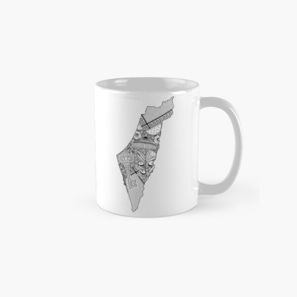 Palestine Map Decorative Elements Pattern Classic Mug