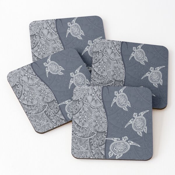 Item preview, Contemporary Hawaiian Tapa with Sea Turtles designed and sold by J Marielle Designs.