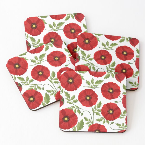 Item preview, Poppy Flowers blooming joyful Pattern designed and sold by BluedarkArt.