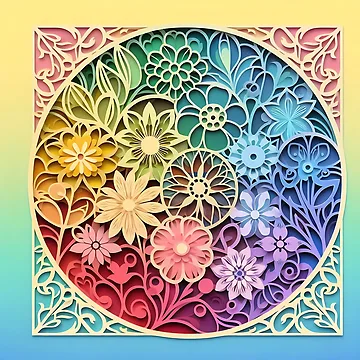 Artwork thumbnail, Abstract Spring Flowers by Intriguing Designs