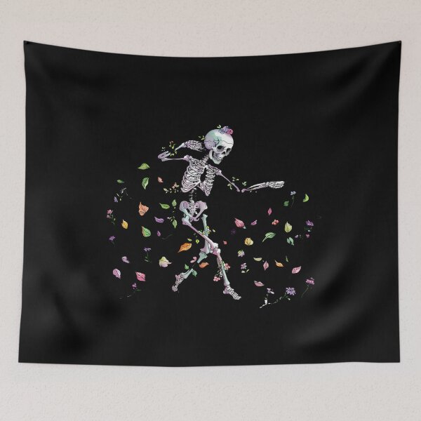 Item preview, Dancing skeleton with roses designed and sold by ATOTI.