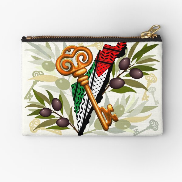 Palestinian Key Symbol of the Right of Return Zipper Pouch