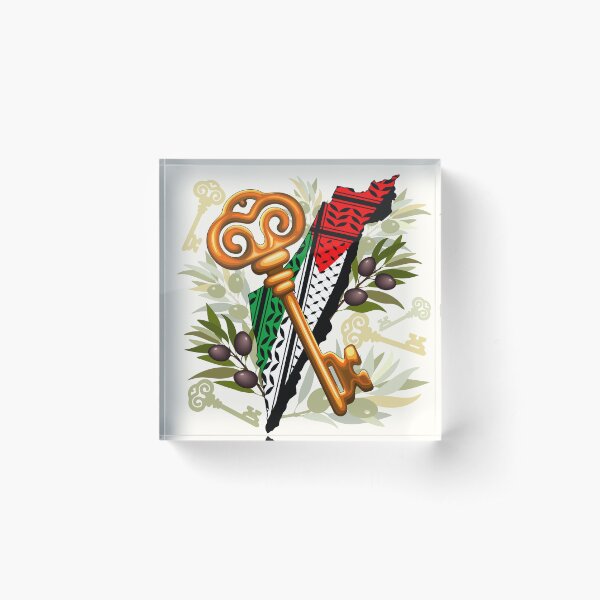 Palestinian Key Symbol of the Right of Return Acrylic Block