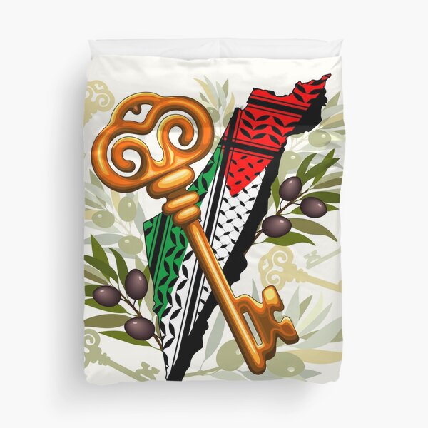 Palestinian Key Symbol of the Right of Return Duvet Cover