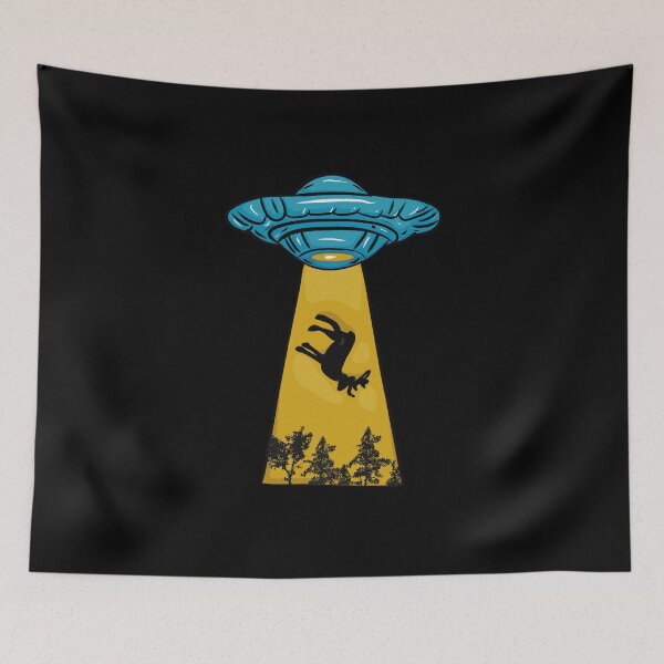 Item preview, Light blue alien flying saucer designed and sold by Joncasmiart.