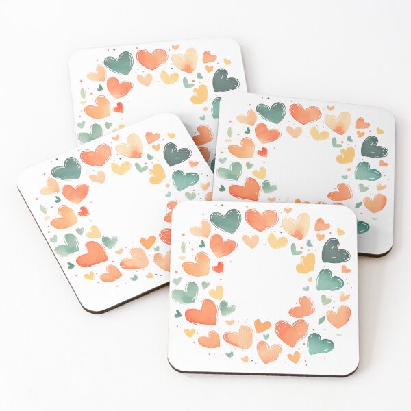 Item preview, Orange And Green Heart Circle Design designed and sold by ByNicoleSara.