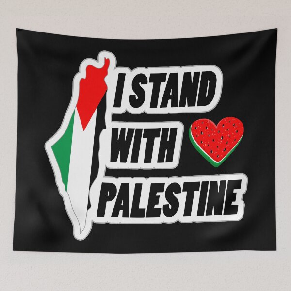 Item preview, I stand with Palestine - Map and Watermelon Logo  designed and sold by BluedarkArt.