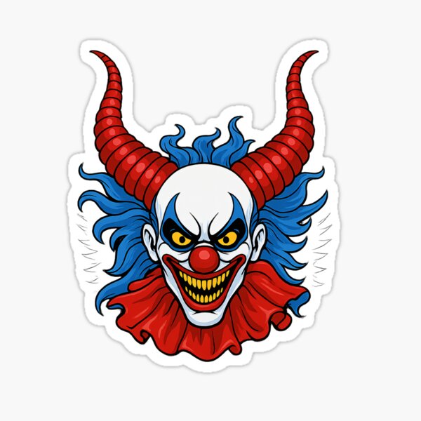 Item preview, Evil Clown – Creepy Horror Clown Face Design designed and sold by MadMarkerDesign.