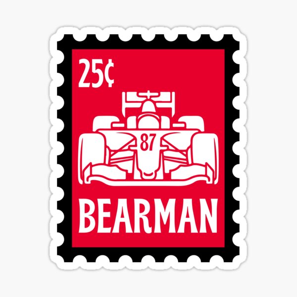 Item preview, Ollie Bearman #87 Haas F1 Stamp designed and sold by AquaCultured.