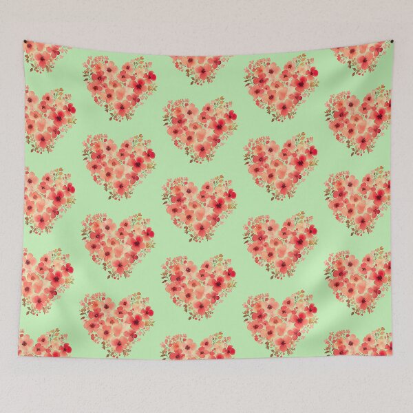 Item preview, Bright Red And Yellow Flower Heart designed and sold by ByNicoleSara.