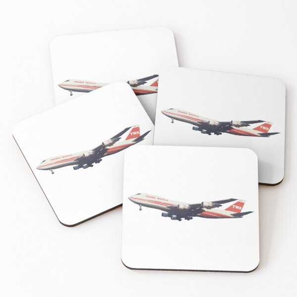 Item preview, TWA 747 Classic Plane Abstract Illustration designed and sold by AddiK-Art.