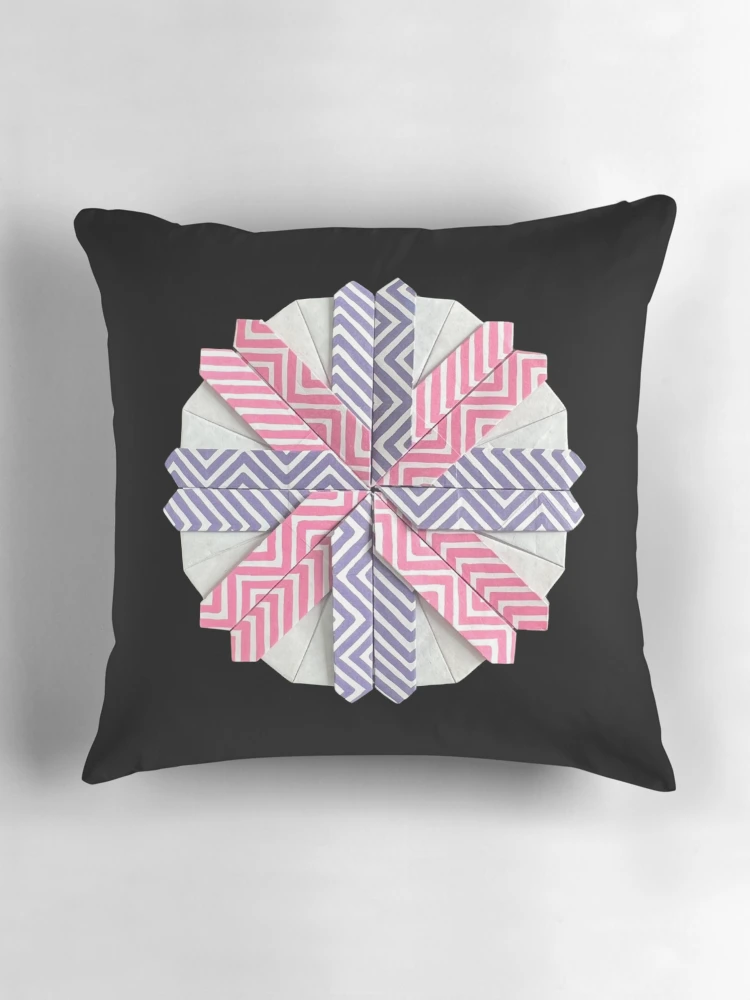 Thumbnail 3 of 4, Pillow, Origami mandala designed and sold by Meo Design.