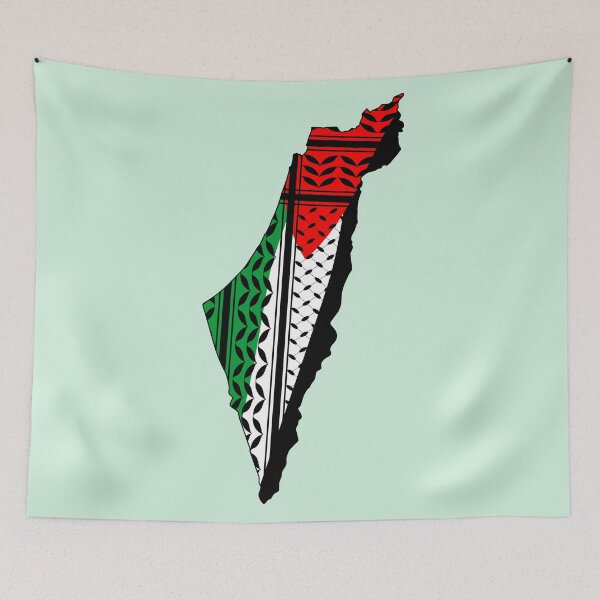 Item preview, Palestine Map and Flag With Keffiyeh Pattern Design symbol of Resistance and Freedom designed and sold by BluedarkArt.