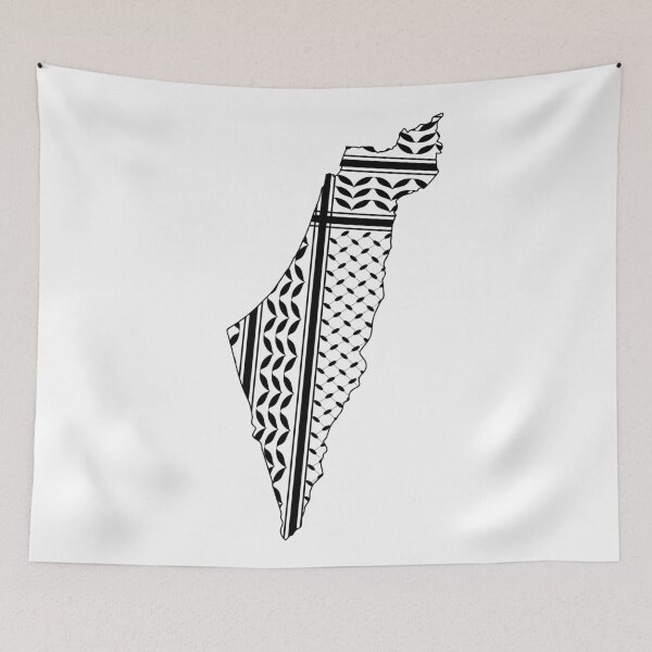Item preview, Palestine Map With Keffiyeh Pattern Design symbol of Resistance and Freedom designed and sold by BluedarkArt.